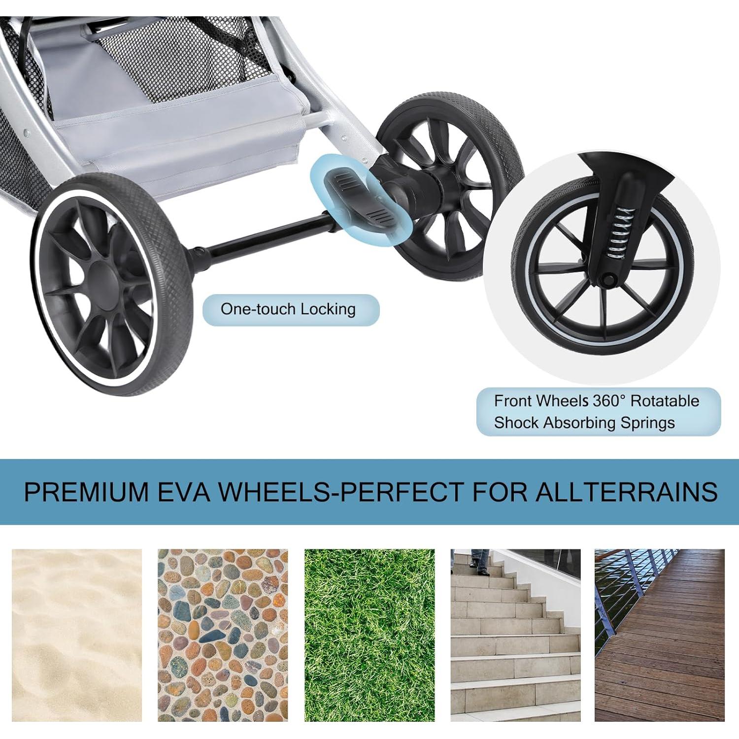 Carrito de Mascotas Dec-Mec Plegable para Perros y Gatos hasta 18kg - Gris