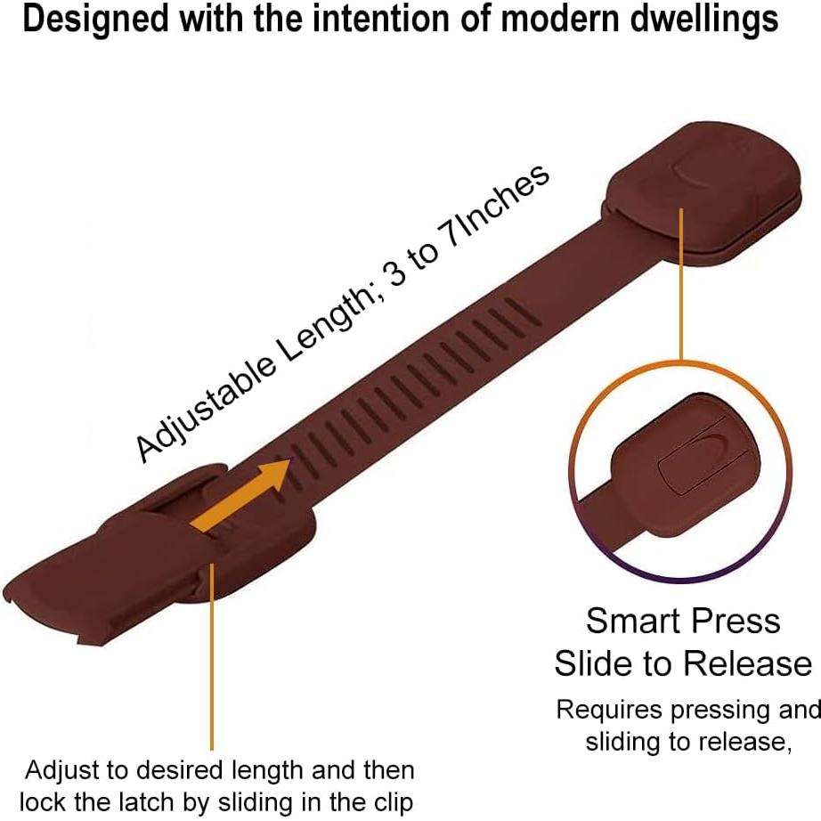 Candados de Seguridad para Niños 8 Piezas Marrón 3M