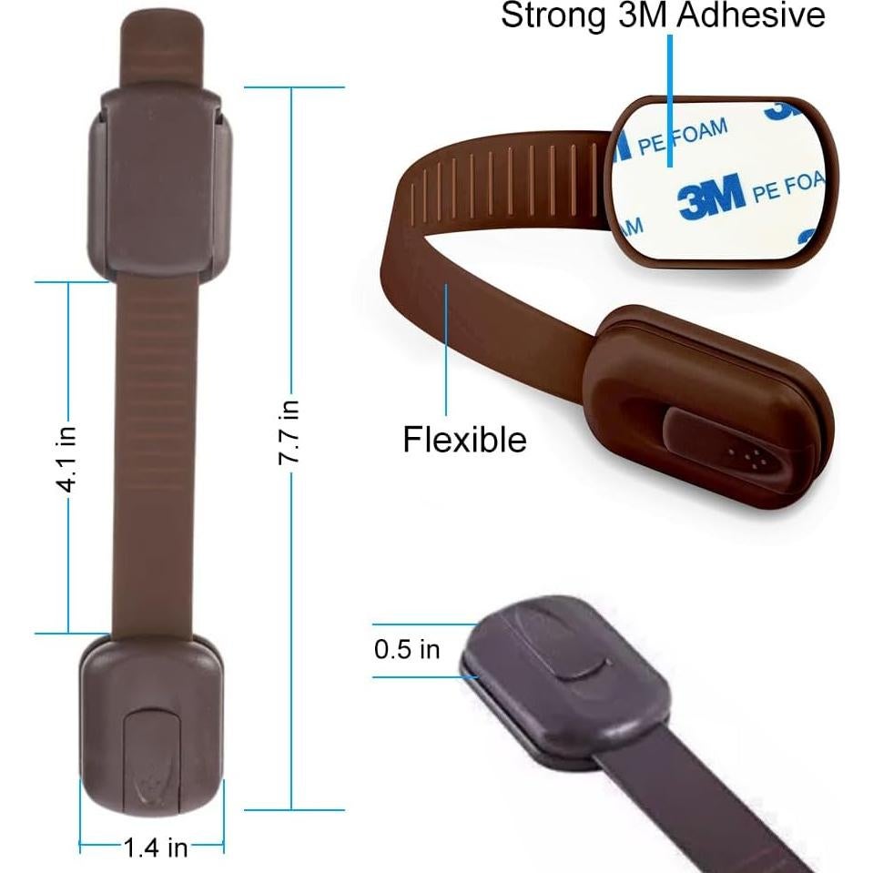 Candados de Seguridad para Niños 8 Piezas Marrón 3M