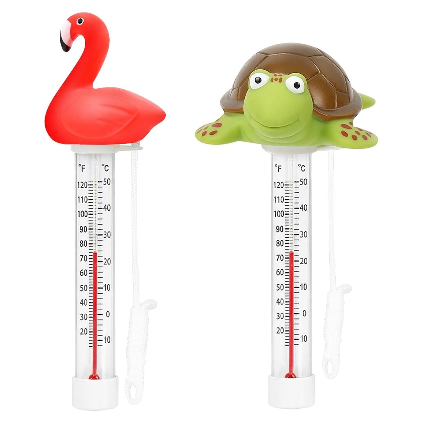 Termómetro Flotante para Piscina XY-WQ - Flamenco y Tortuga
