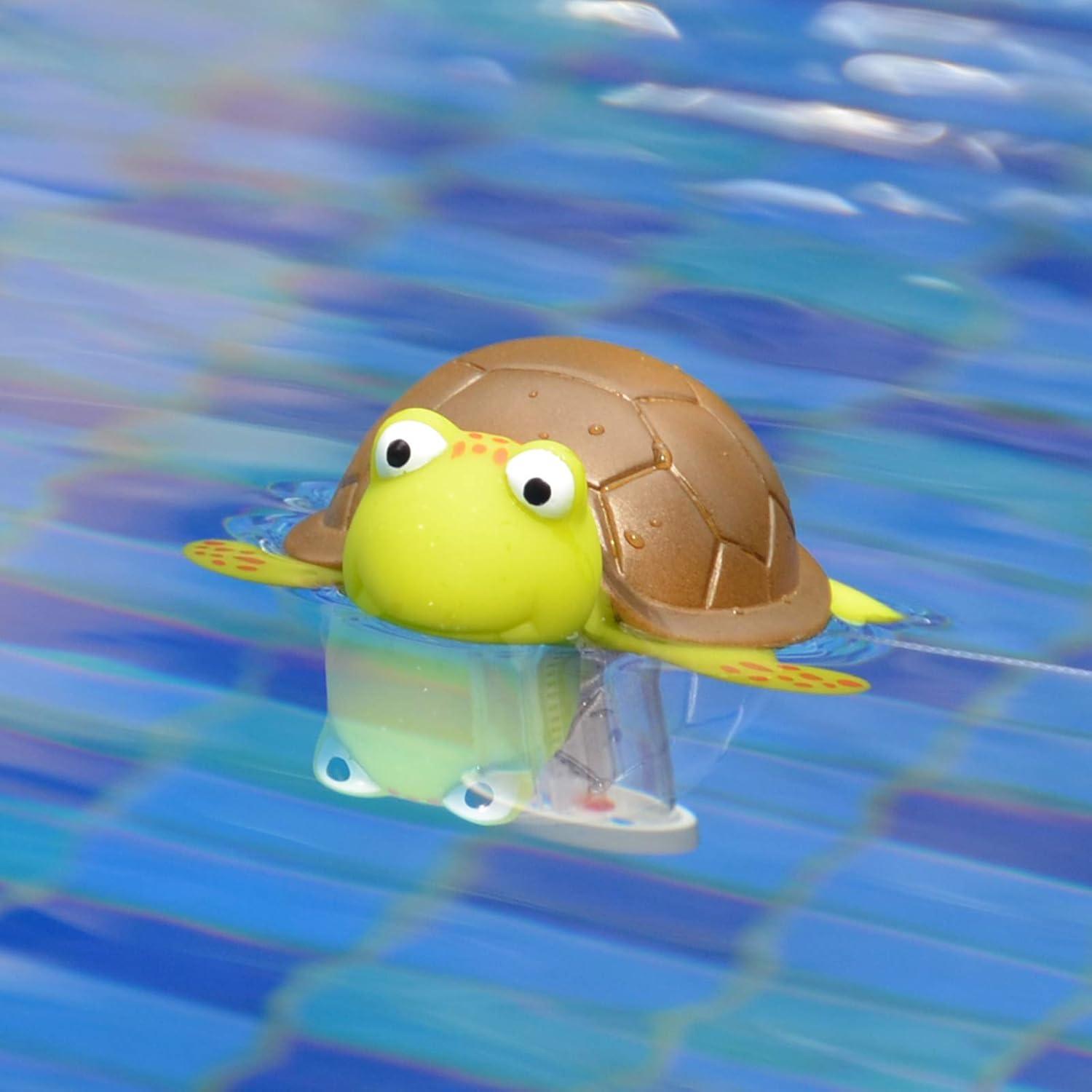 Termómetro Flotante para Piscina XY-WQ - Flamenco y Tortuga