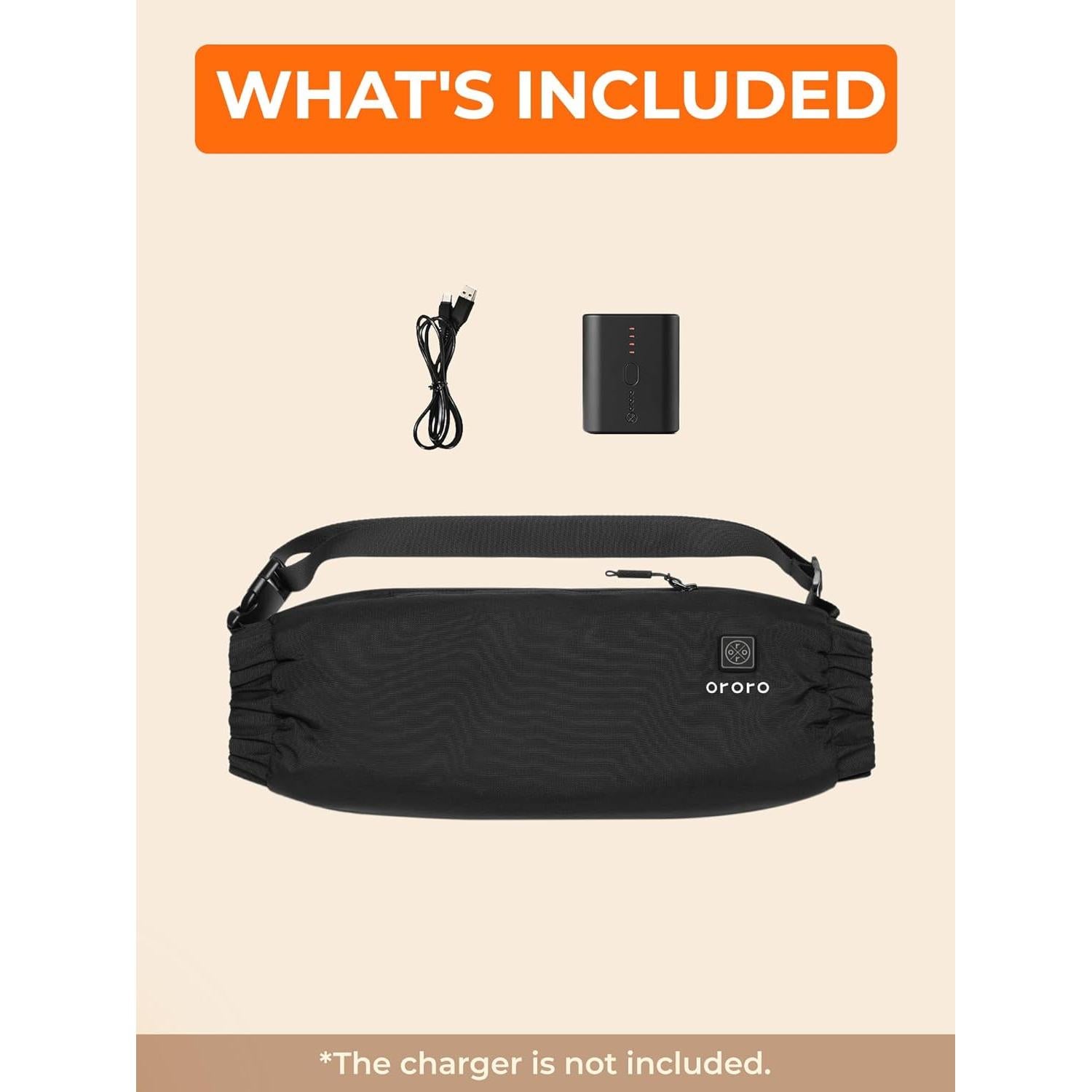 Calentador de Manos ORORO MINI 5K Recargable 17 Horas Negro