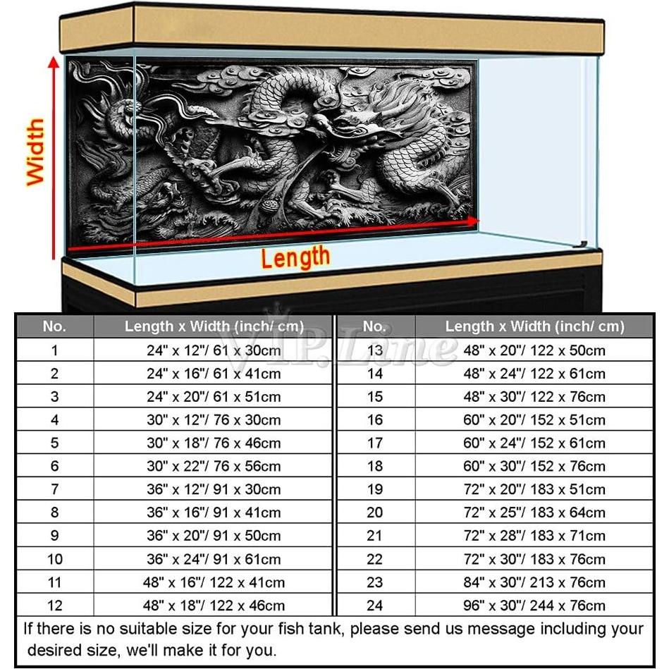 Póster de Fondo para Acuario VIP.LINE 61x30 cm PVC HD