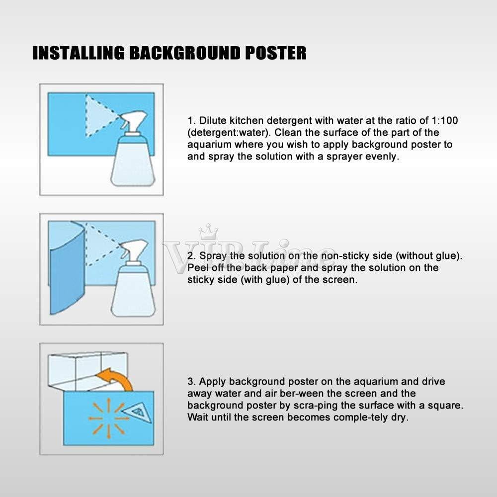 Póster de Fondo para Acuario VIP.LINE 61x30 cm PVC HD