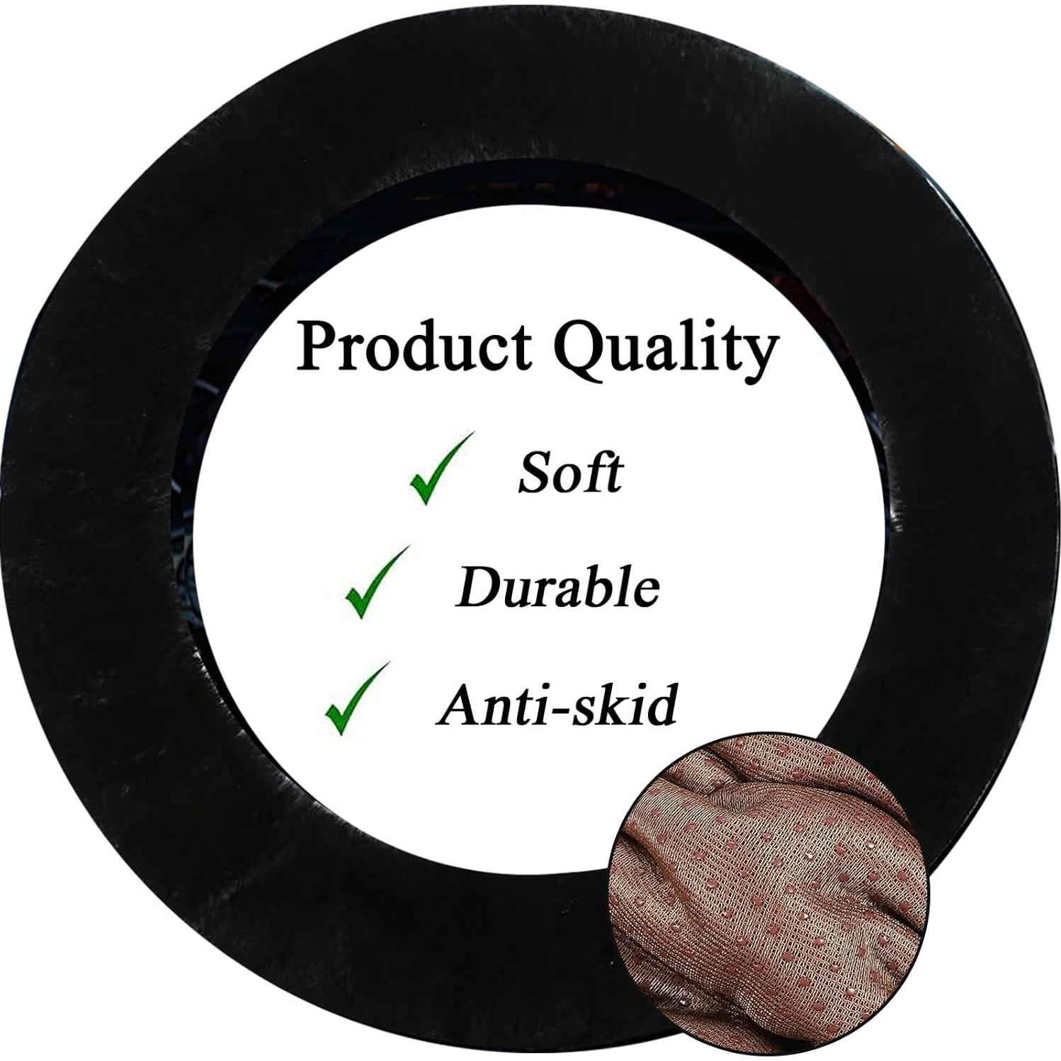 Juego de 10 Fundas de Volante Esponjosas YSLSLOO Negro