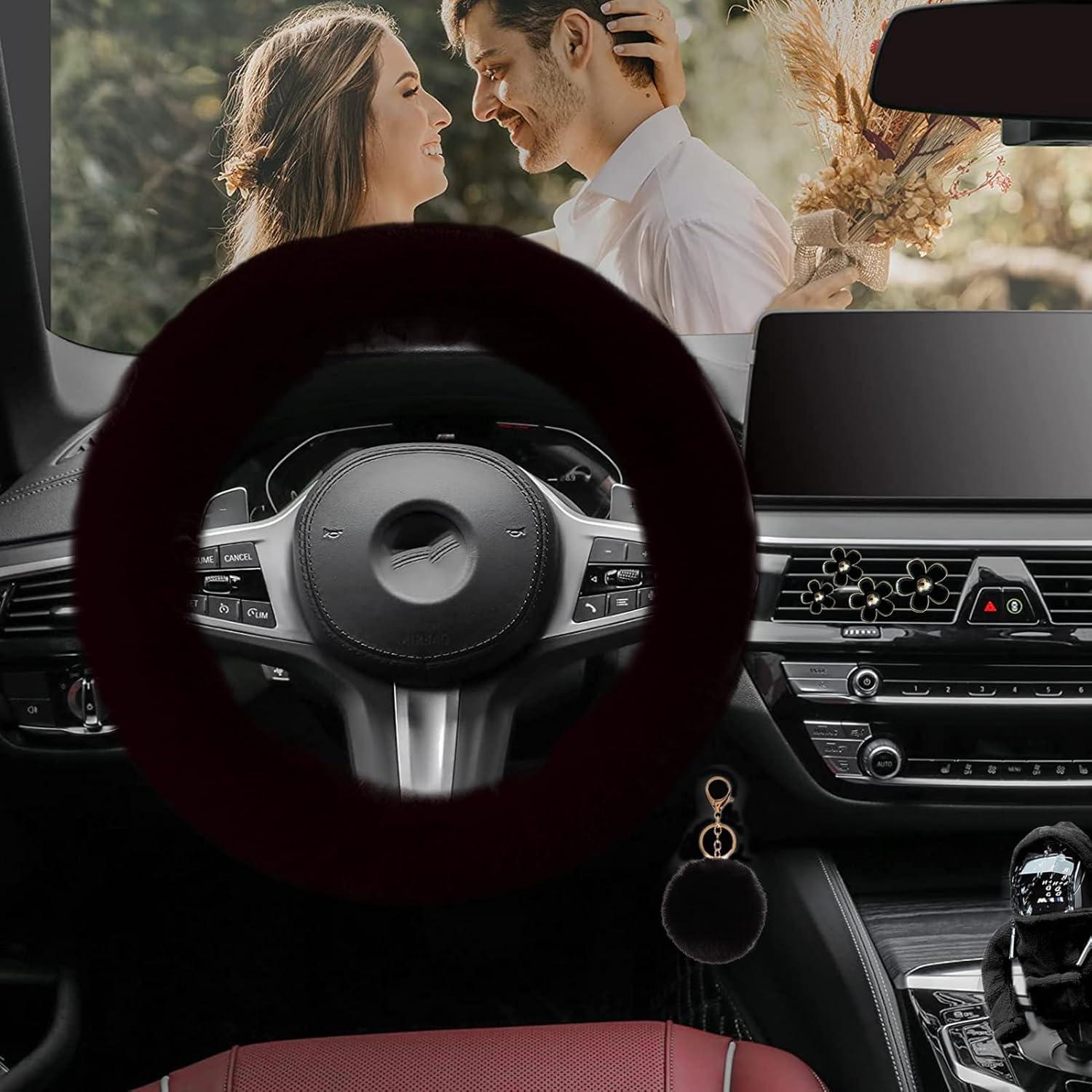 Juego de 10 Fundas de Volante Esponjosas YSLSLOO Negro