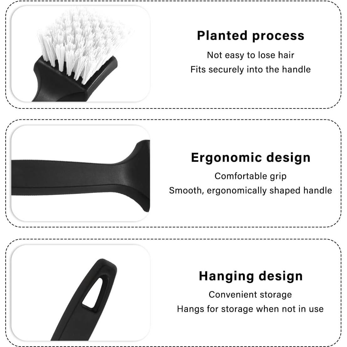 Cepillo de Limpieza de Alfombra KVAEY - Cerdas Duras, Blanco