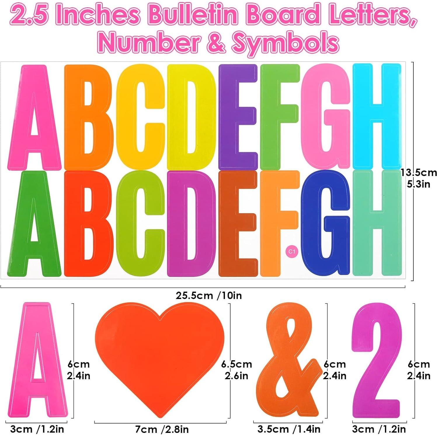 Calcomanías de Letras Coloridas Acejoz 600 Pcs 6.35 cm