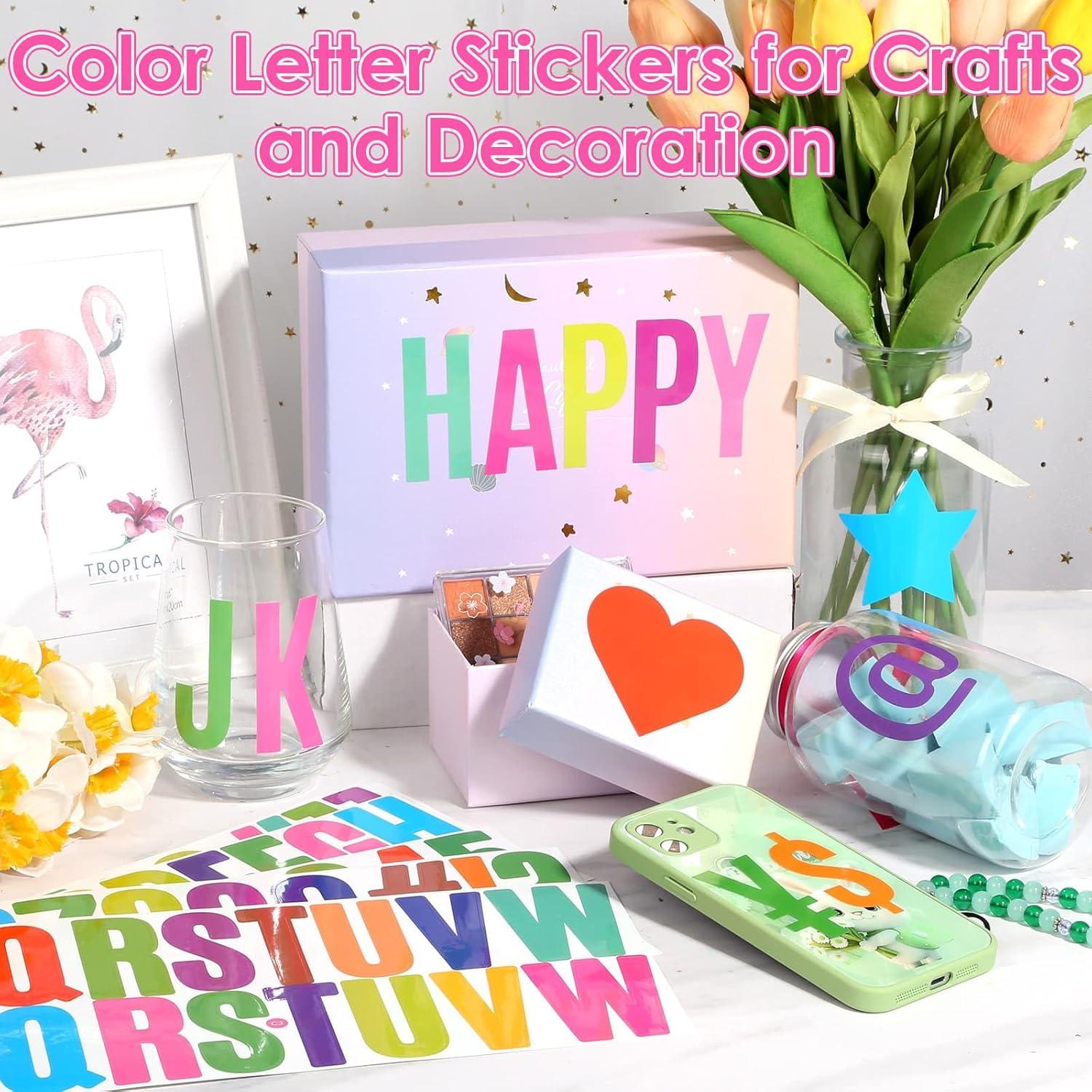 Calcomanías de Letras Coloridas Acejoz 600 Pcs 6.35 cm