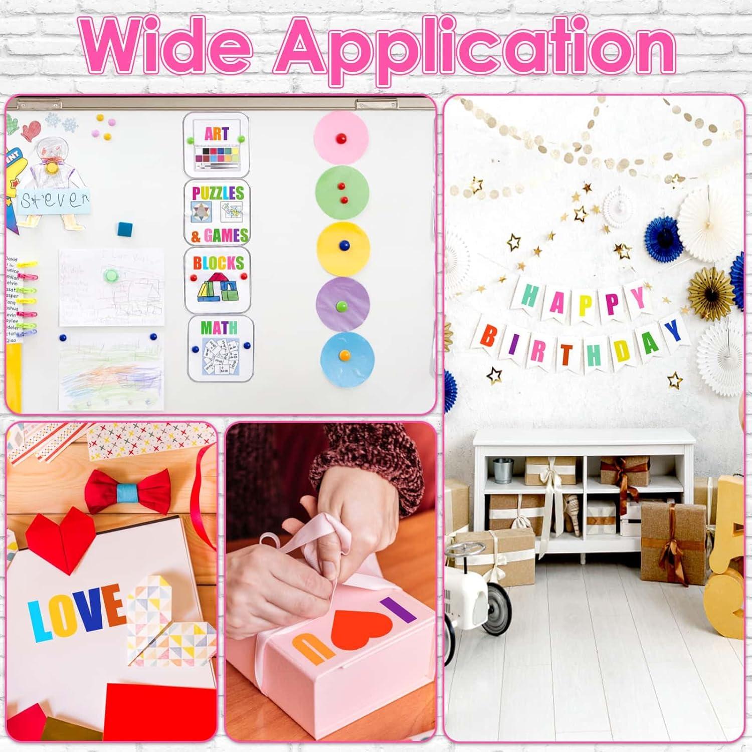 Calcomanías de Letras Coloridas Acejoz 600 Pcs 6.35 cm