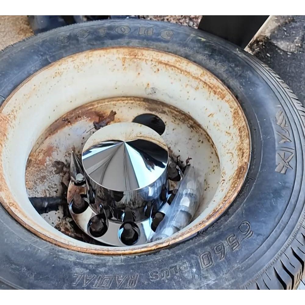 Juego de Cubiertas de Eje Cromadas Mytee Products - 2 Delanteras y 4 Traseras