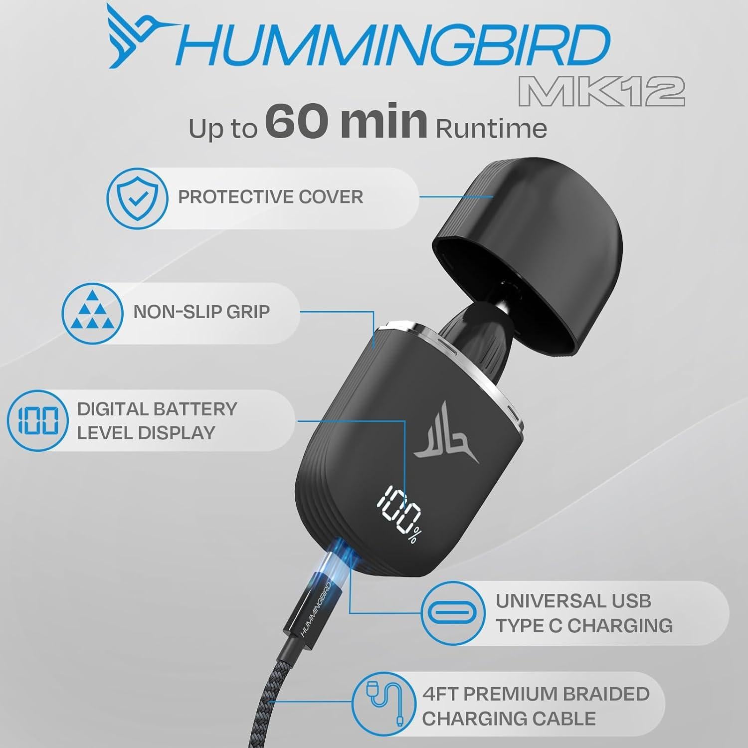 Recortador de Vello Nasal Hummingbird MK12 Impermeable USB-C