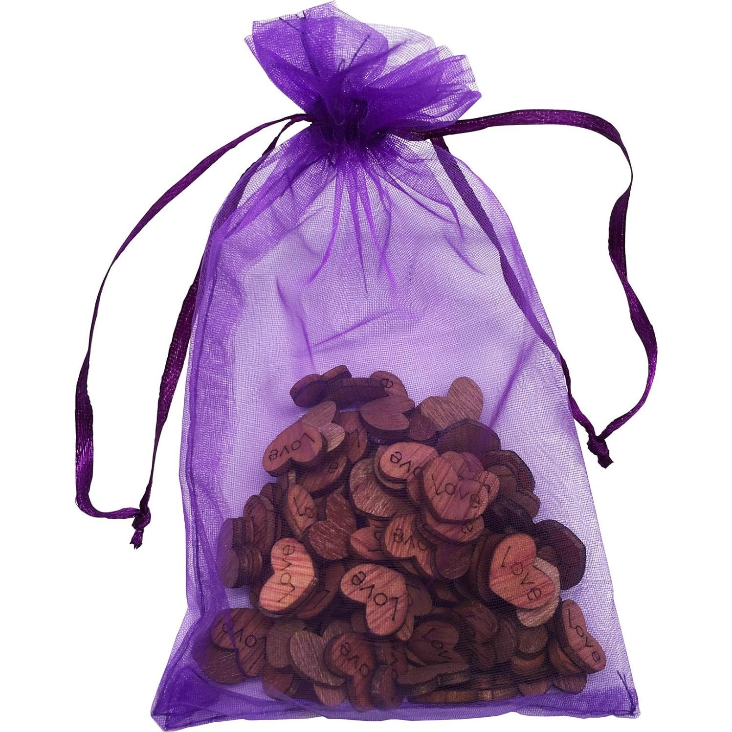 Paquete de 100 Corazones de Madera T-shin para Decoración