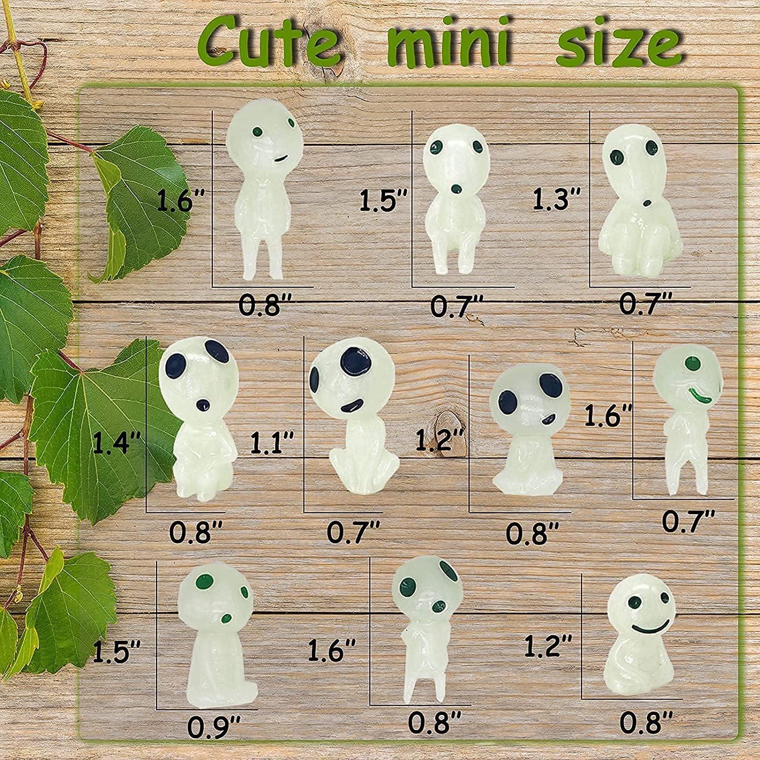 20 Mini Duendes Luminiscentes POPKER para Jardín y Terrario