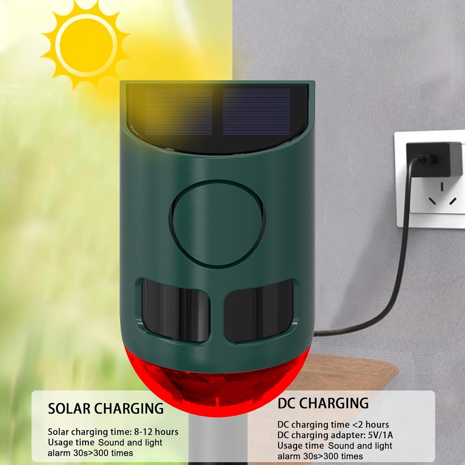 Alarma Solar de Movimiento QXMH 110dB para Exteriores