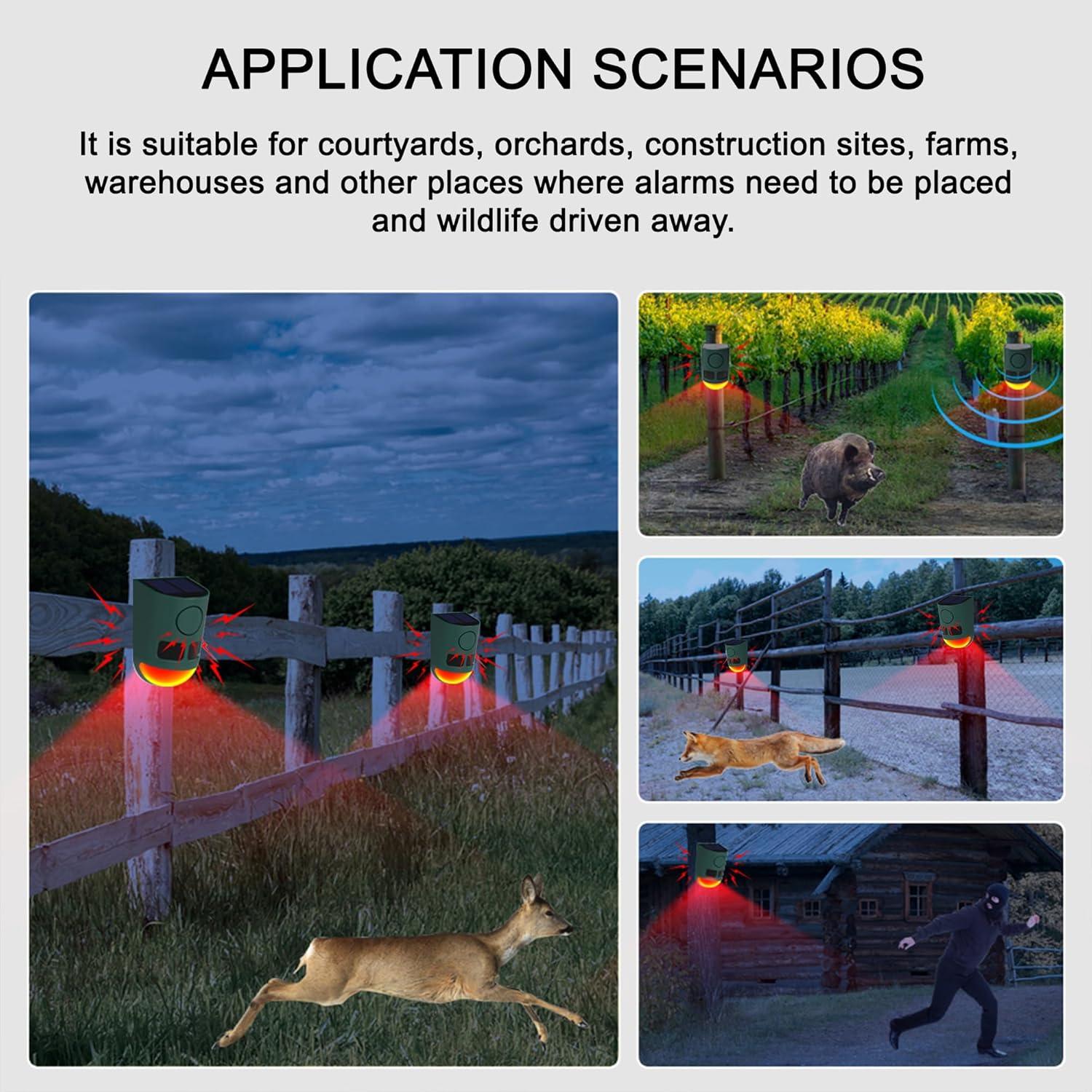 Alarma Solar de Movimiento QXMH 110dB para Exteriores