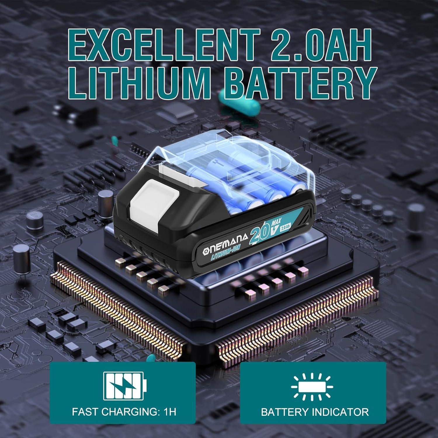 Sierra de Banda Inalámbrica ONEMANA 20V 2.5" con Batería