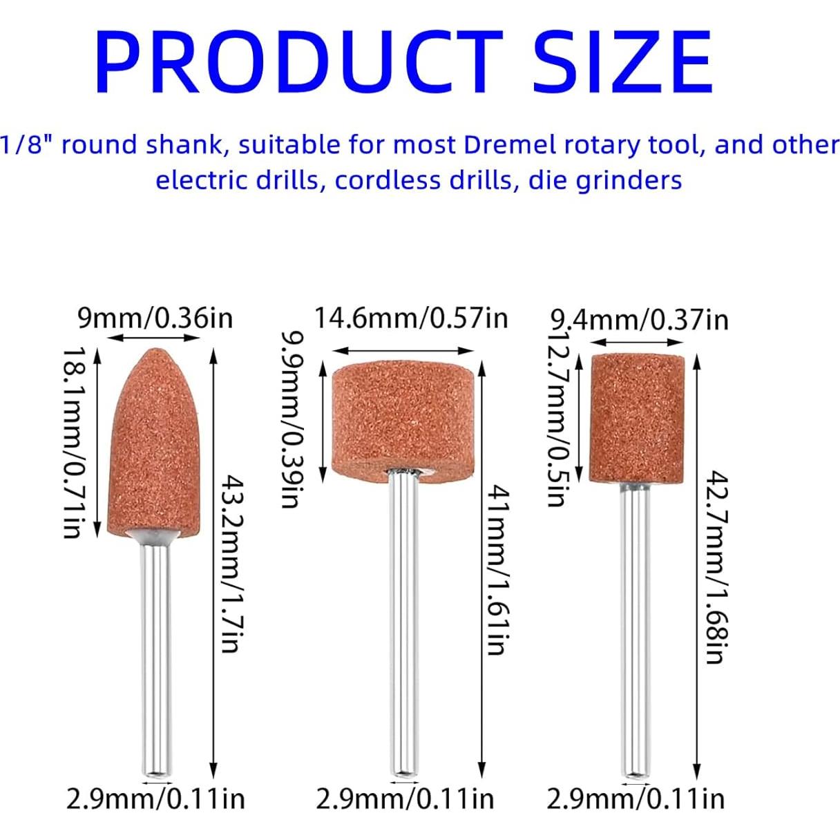 Set de 60 Piedras de Esmeril dophee 10mm y 15mm para Dremel