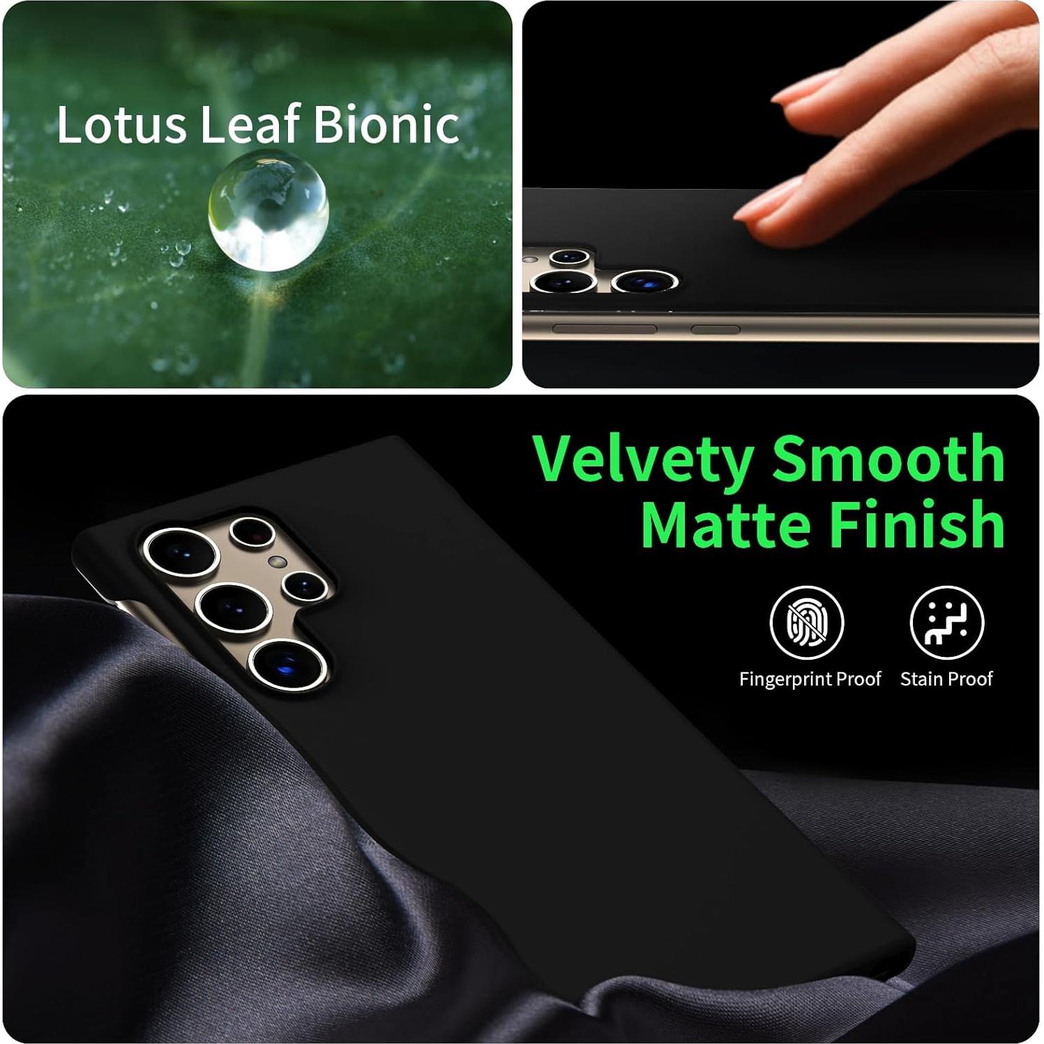 Funda Magnética Slim GRECAZO para Samsung Galaxy S24 Ultra Negro