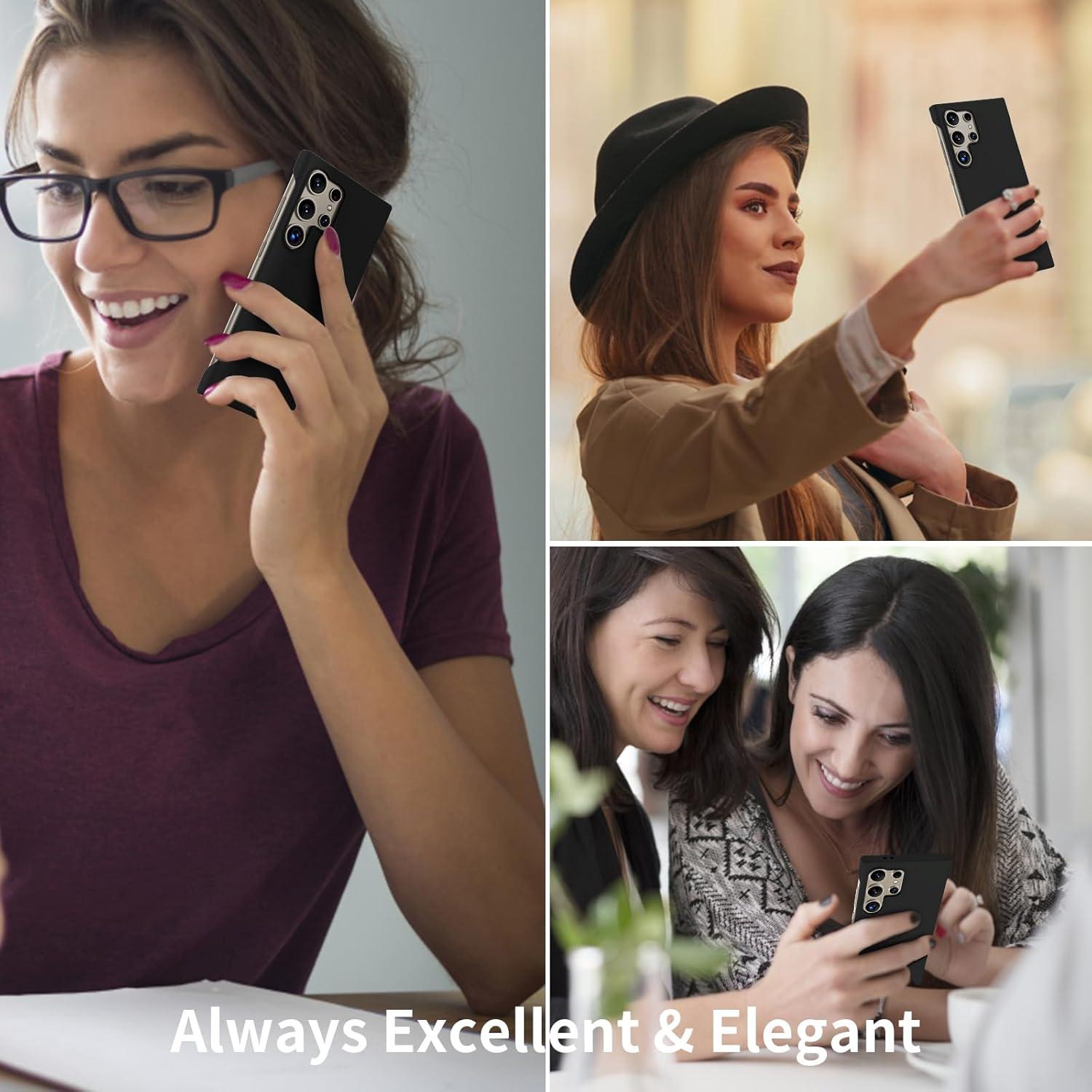 Funda Magnética Slim GRECAZO para Samsung Galaxy S24 Ultra Negro