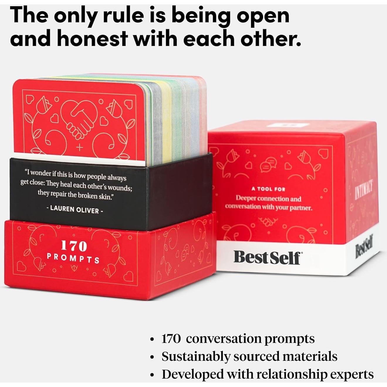 Juego de Cartas de Intimidad BestSelf - 170 Preguntas para Parejas