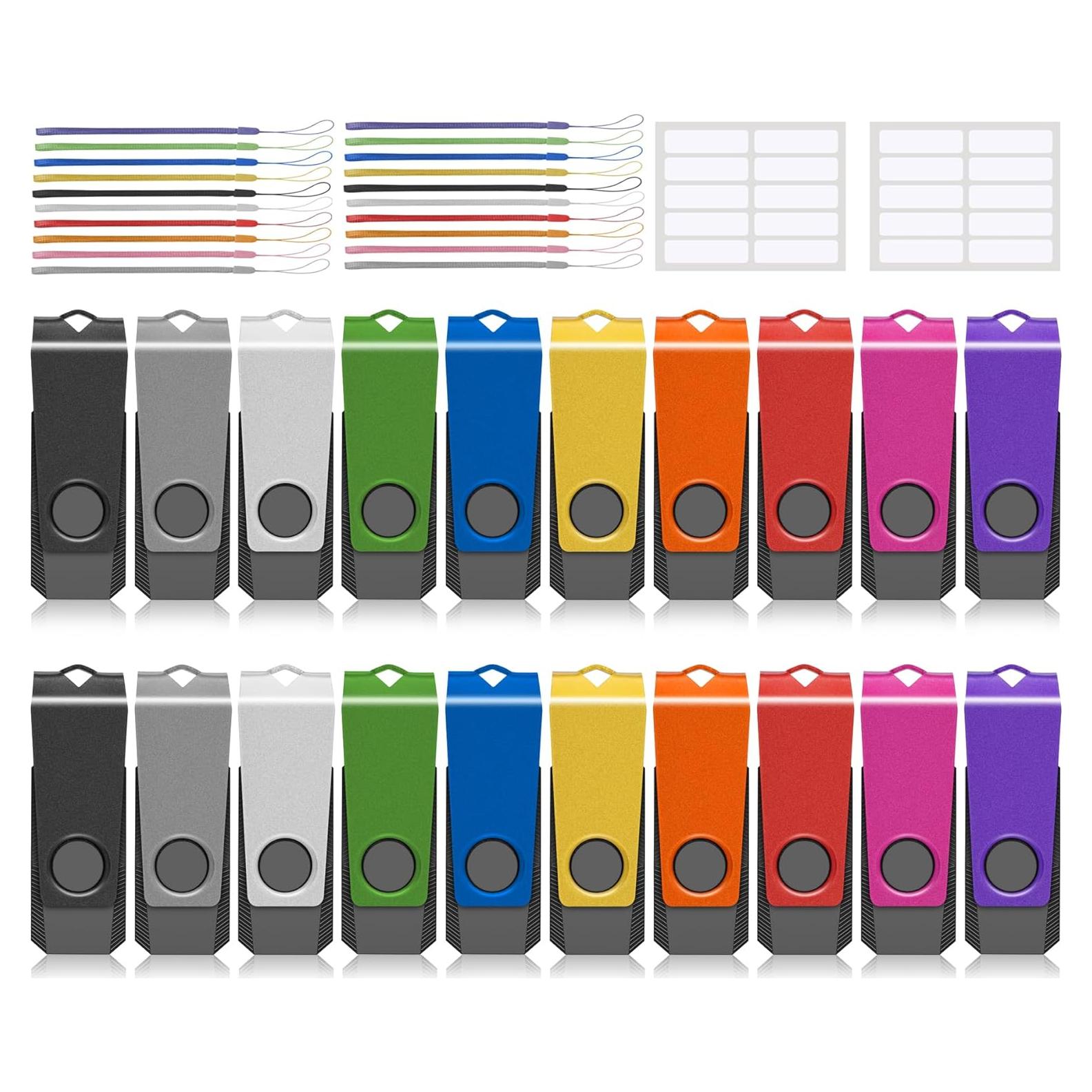 Unidad Flash USB 2.0 AGECASH 20 Pack 128MB Multicolor