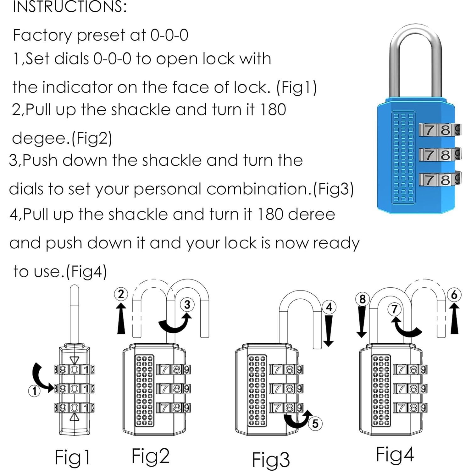 6 Candados de Combinación DUALCROWN + 6 Etiquetas de Viaje