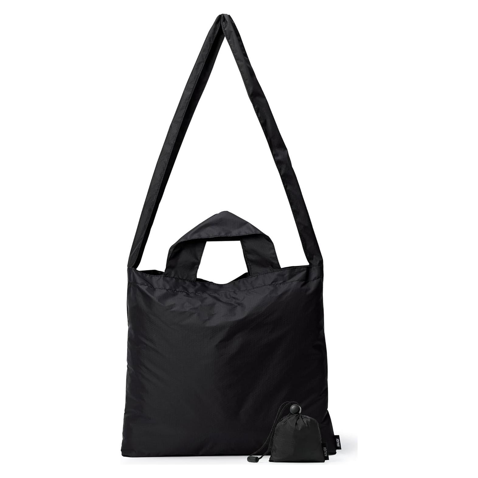 Bolsa de Compras Plegable KALIDI Negra Reutilizable 27.2 kg