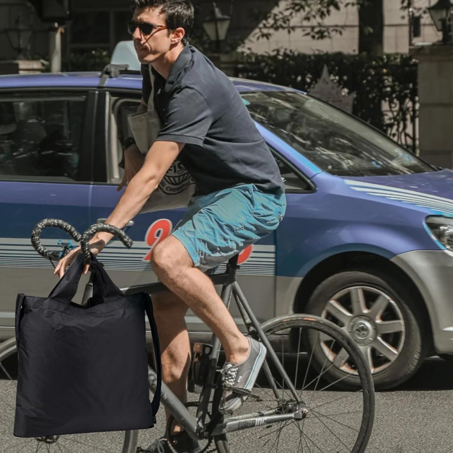 Bolsa de Compras Plegable KALIDI Negra Reutilizable 27.2 kg