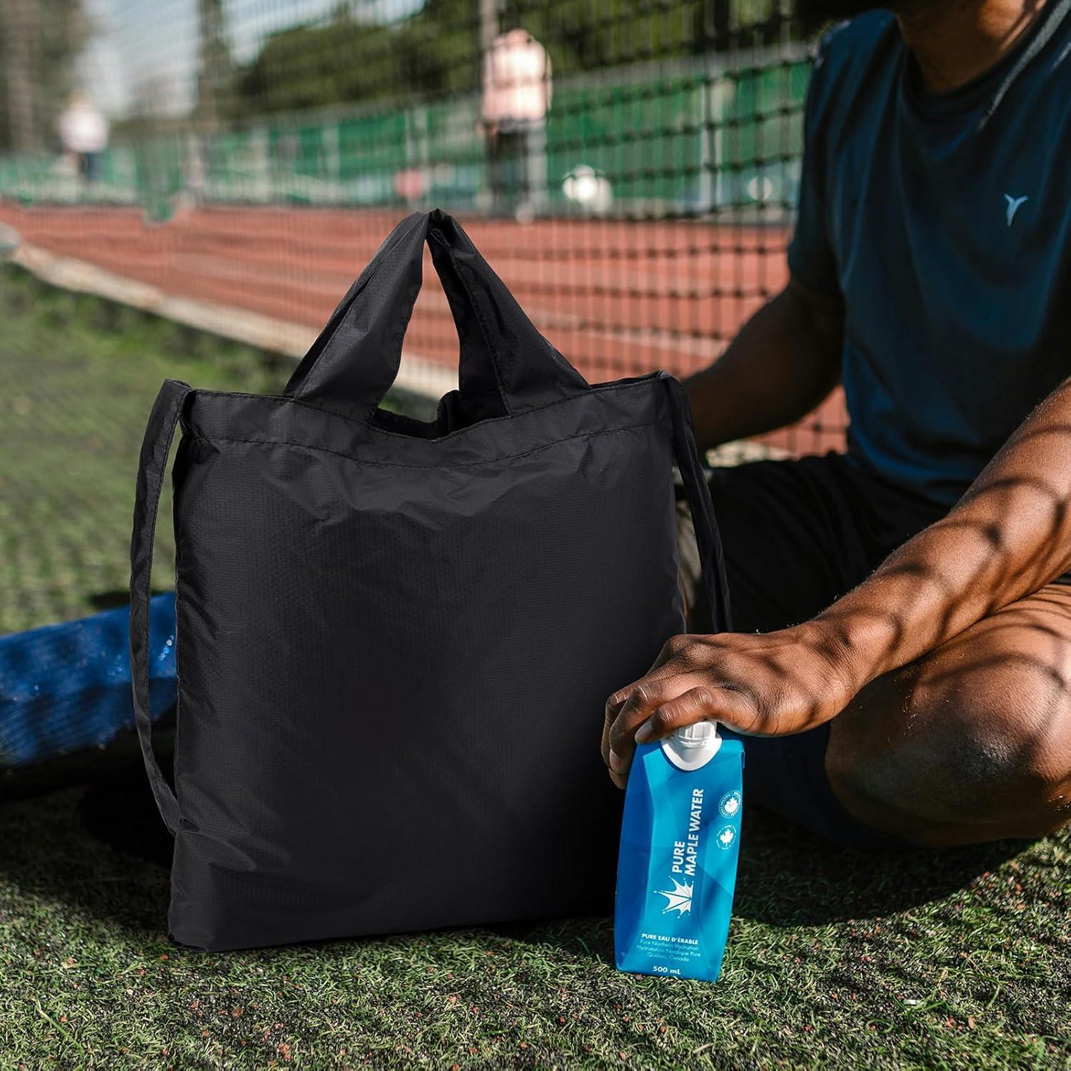 Bolsa de Compras Plegable KALIDI Negra Reutilizable 27.2 kg