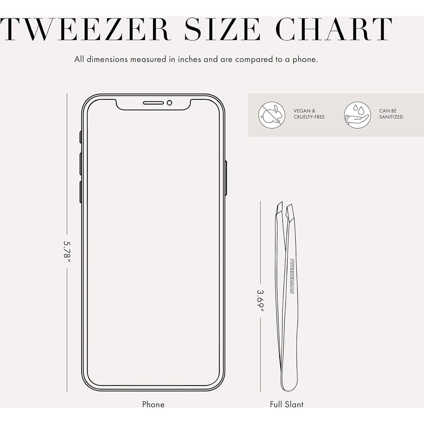 Pinzas de Cejas Slant Tweezerman 40 Aniversario Acero Inoxidable