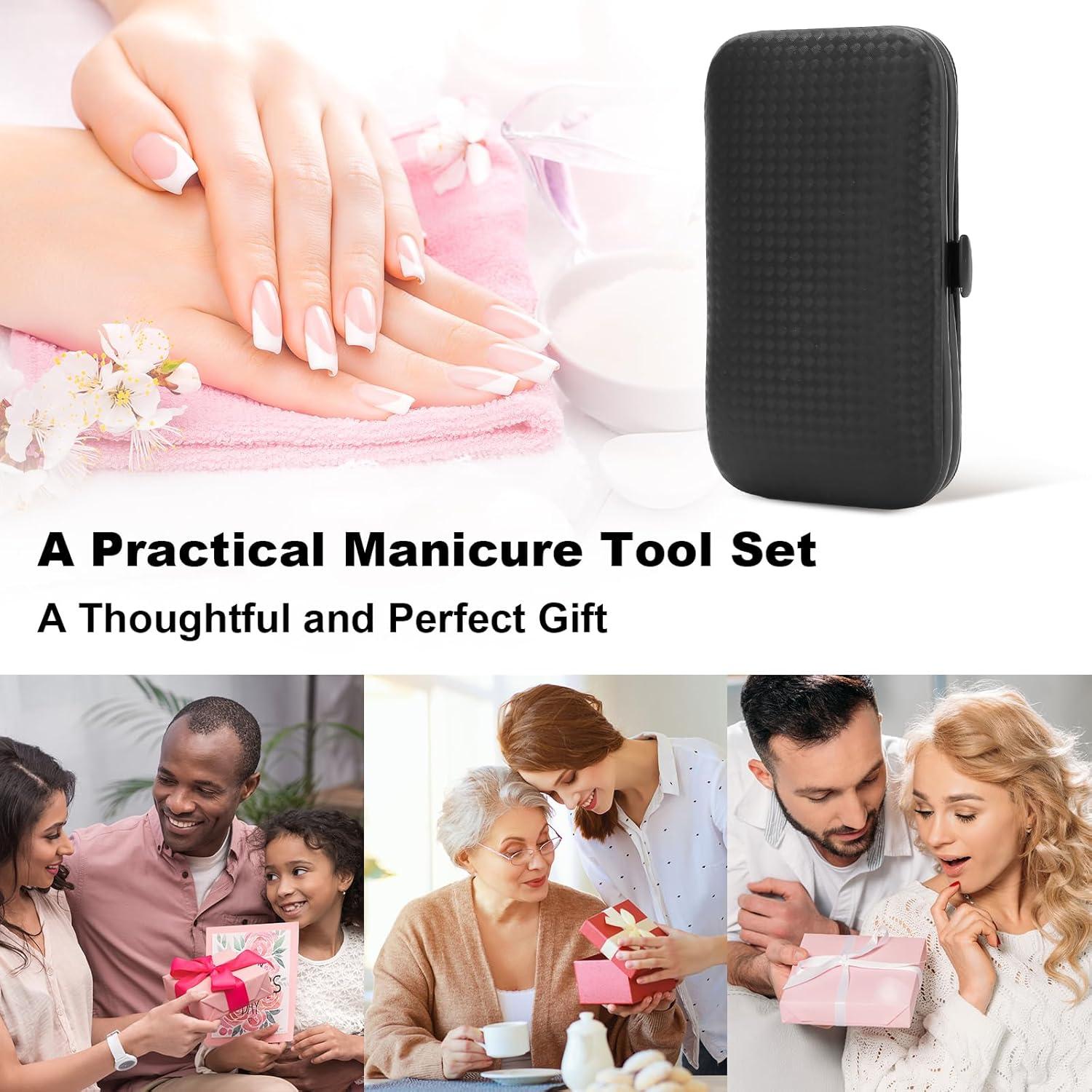 Kit de Manicura y Pedicura HOLD-U-DREAM 7 en 1 Acero Inoxidable