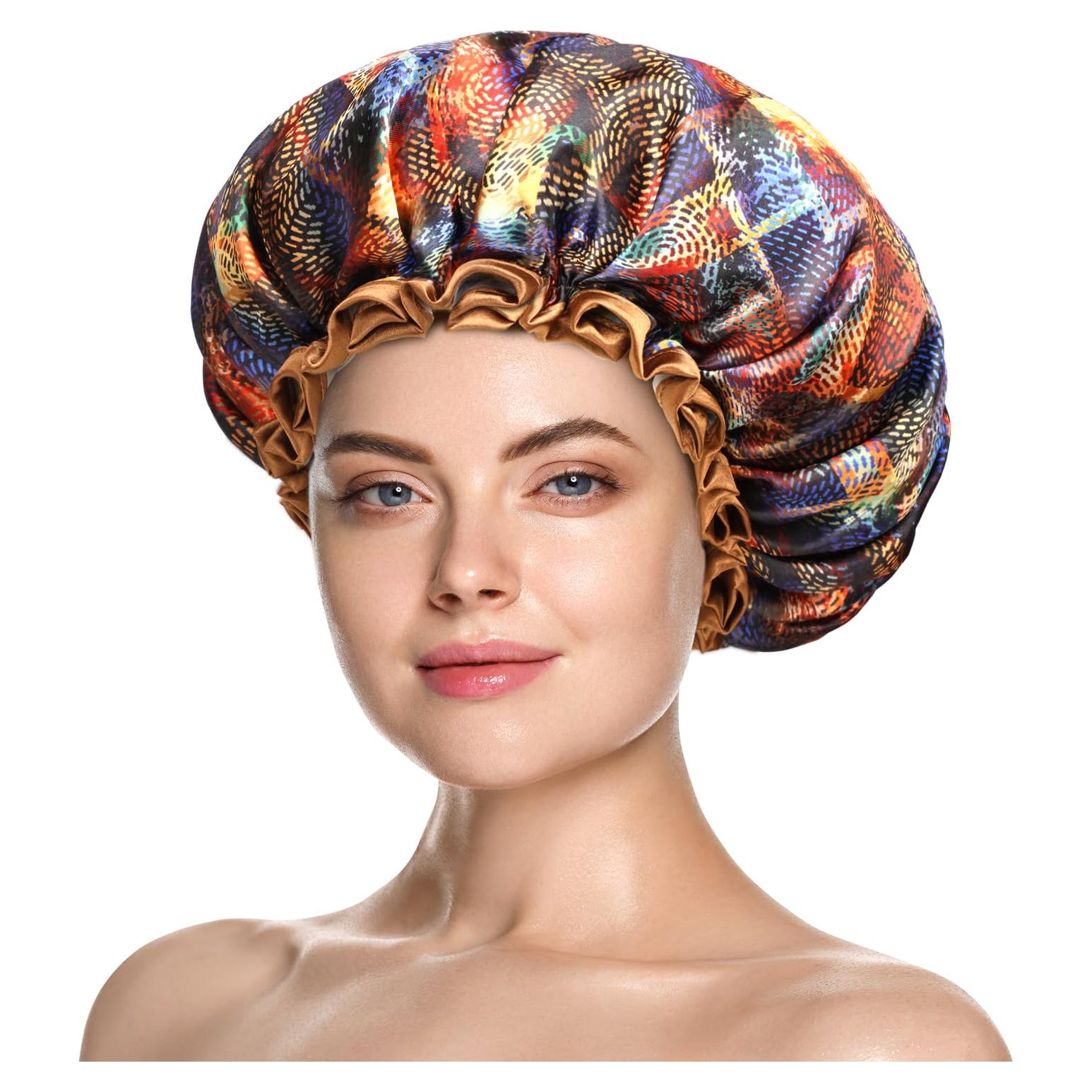 Gorro de Ducha Impermeable Mikimini XL para Cabello Largo