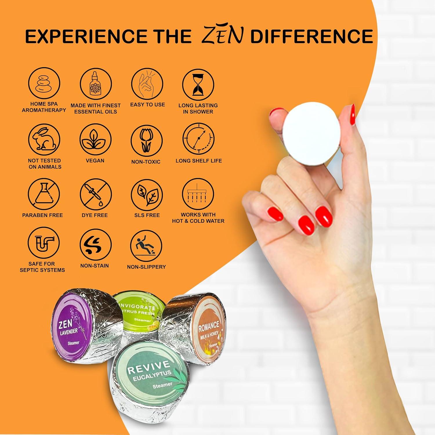 Vaporizadores de Ducha Zen Citrus Blast - Aromaterapia 15 Piezas