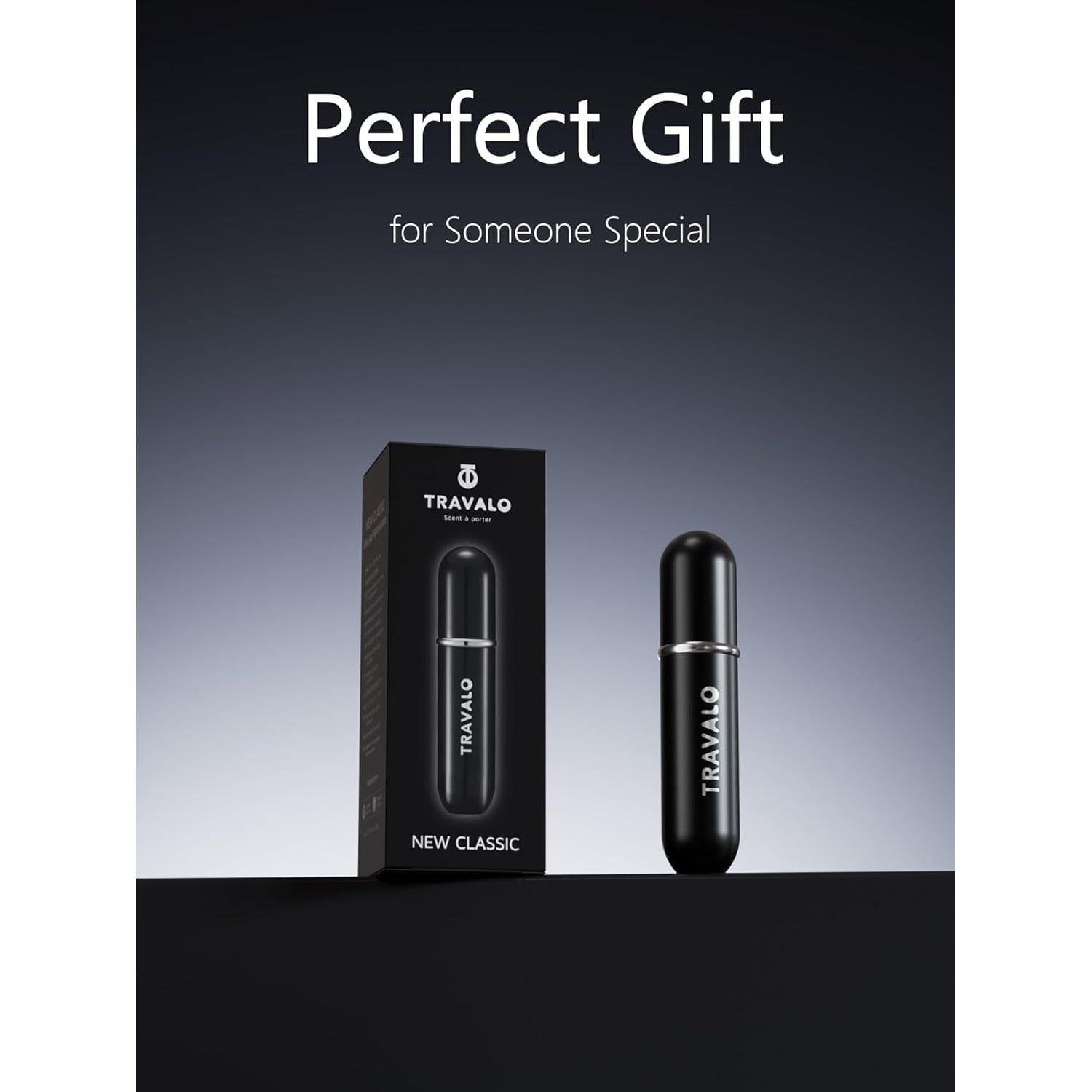 Atomizador de Perfume Recargable Travalo Clásico 5ml Negro