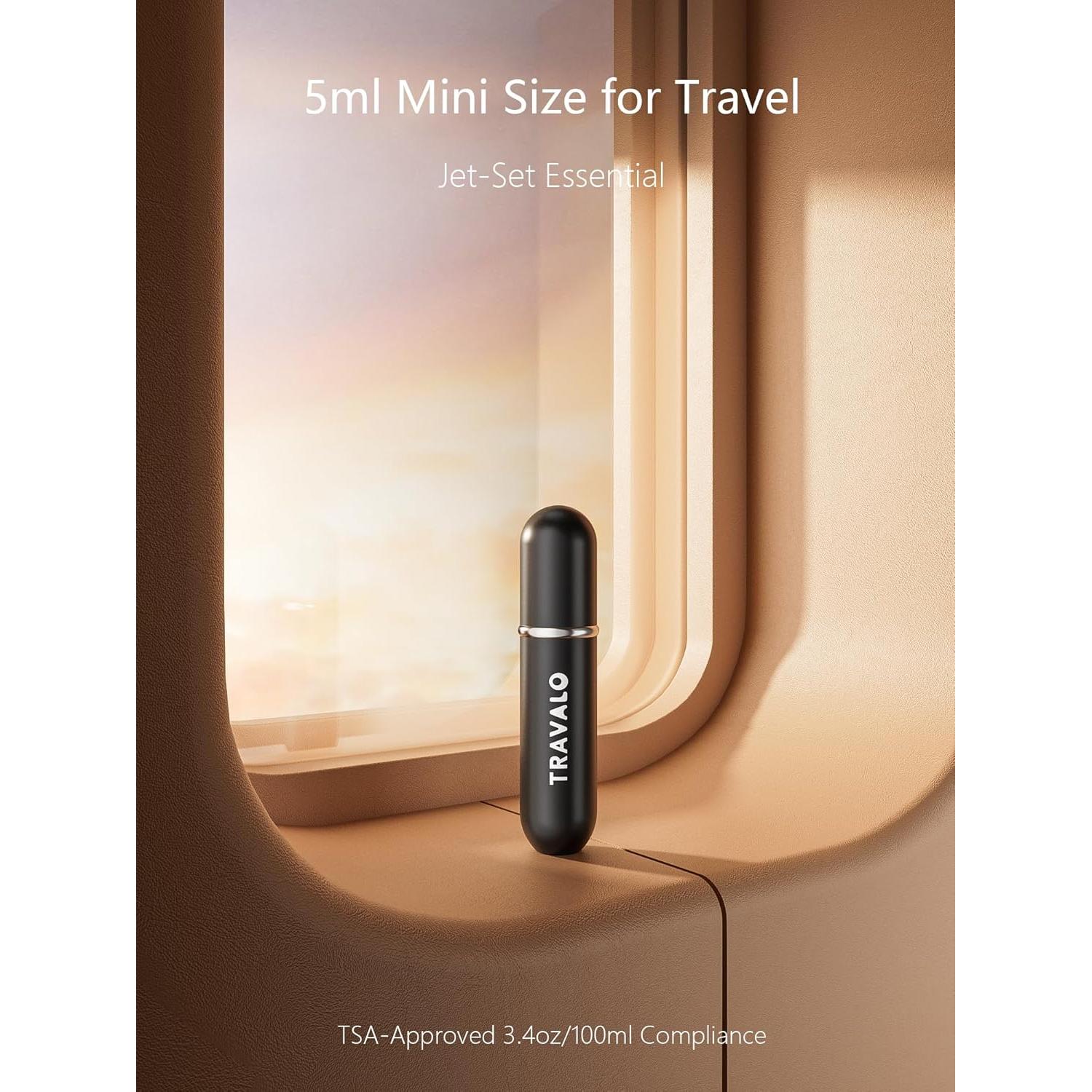 Atomizador de Perfume Recargable Travalo Clásico 5ml Negro