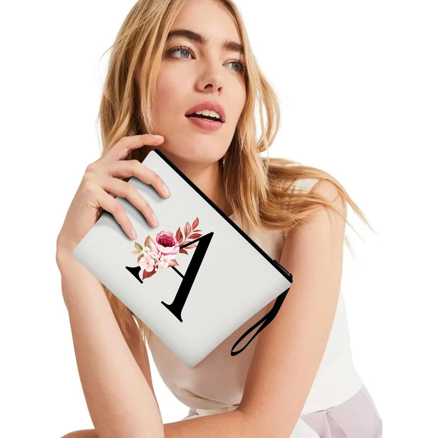 Bolsa de Maquillaje Personalizada Vavabox A-Z Blanca 24x16cm