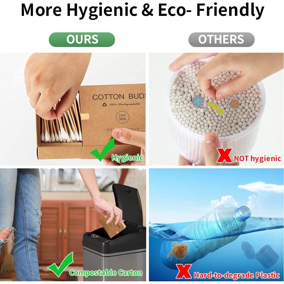 Hisopos de Algodón Orgánico Ecológicos EYX Formula - 400 Unidades