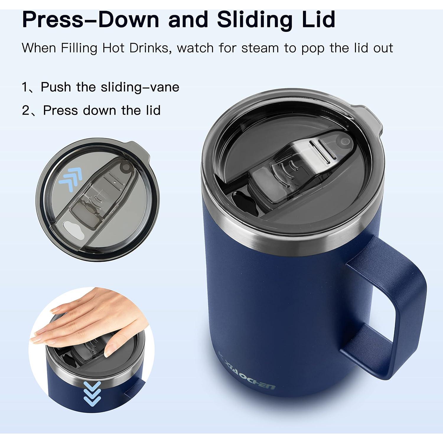 Taza de Café Aislada KXIAOCHEN 20oz Acero Inoxidable 2Pack