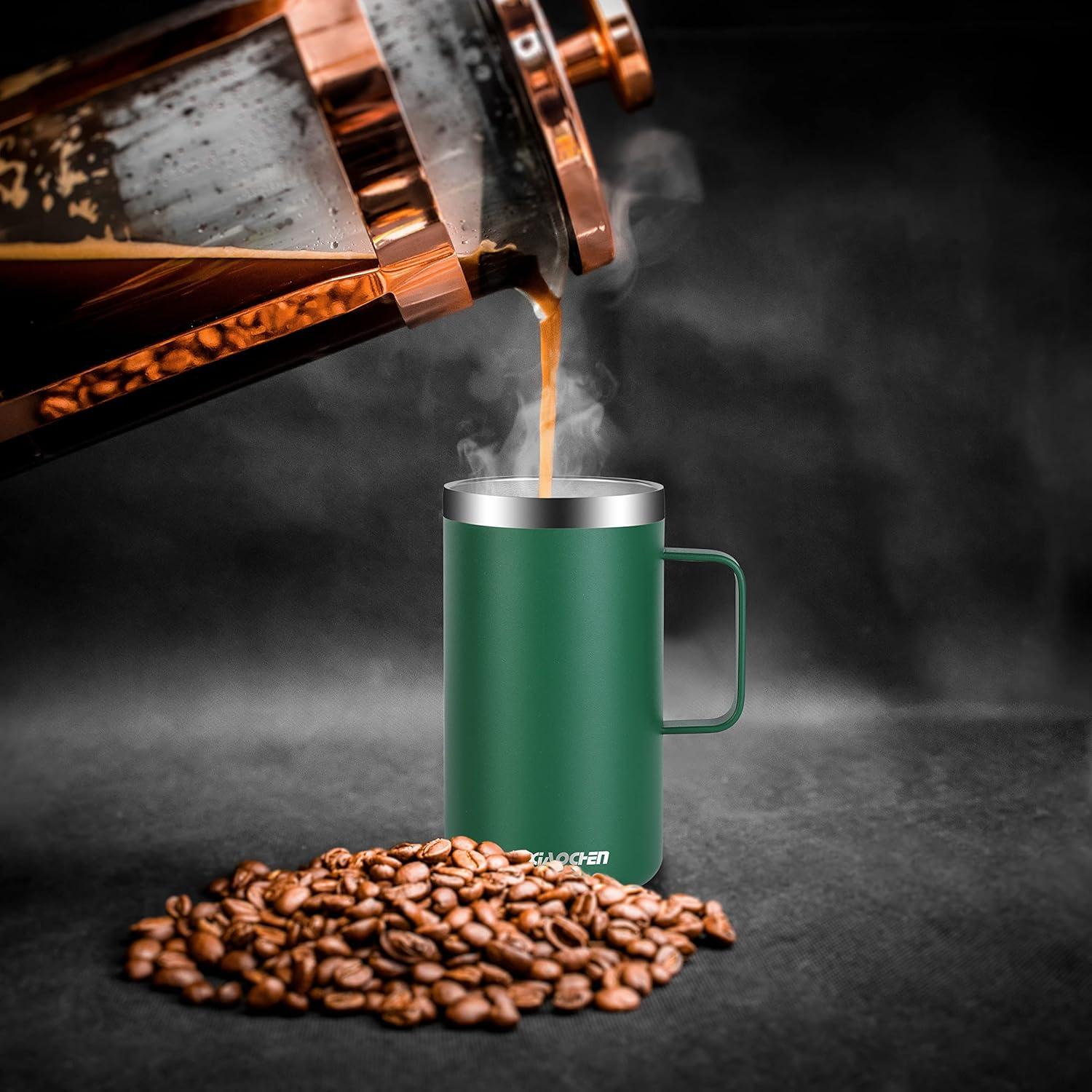 Taza de Café Aislada KXIAOCHEN 20oz Acero Inoxidable Esmeralda