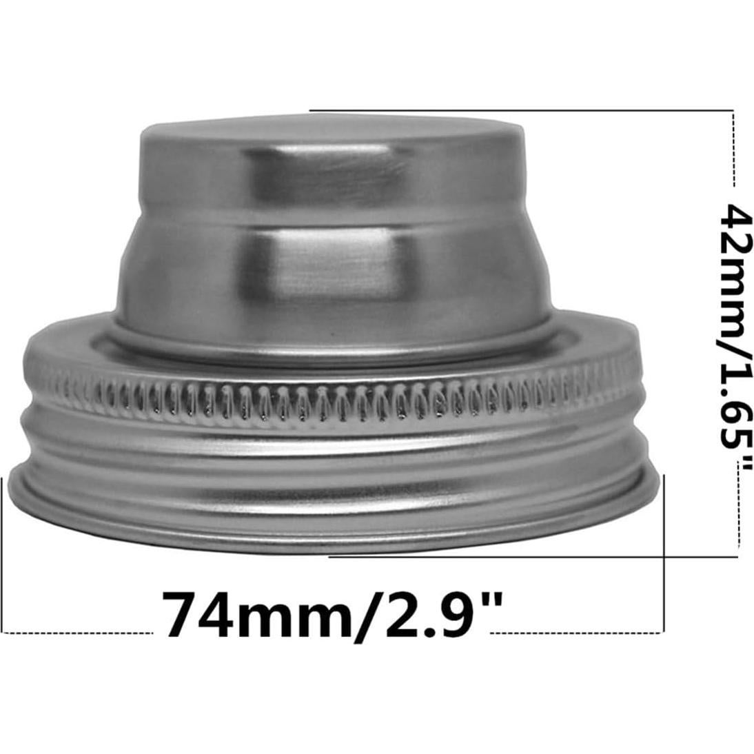 Tapa de tarro de cristal acero inoxidable con sellos silicona - 2 unidades