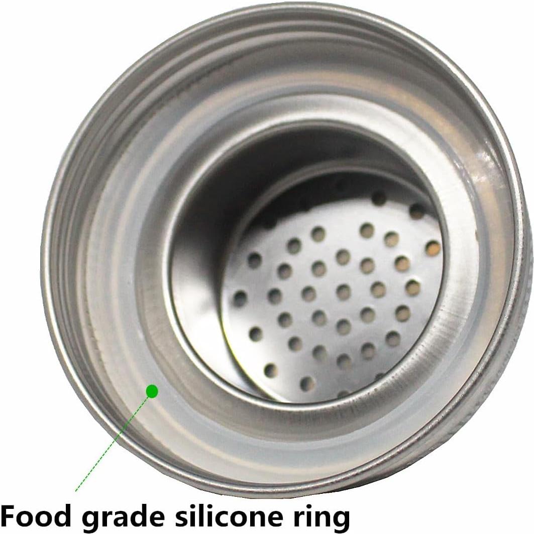 Tapa de tarro de cristal acero inoxidable con sellos silicona - 2 unidades