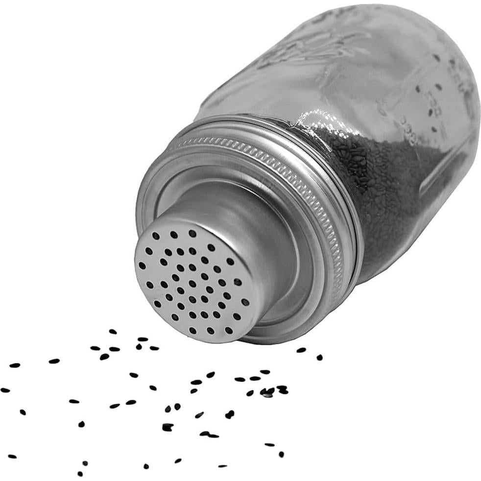 Tapa de tarro de cristal acero inoxidable con sellos silicona - 2 unidades