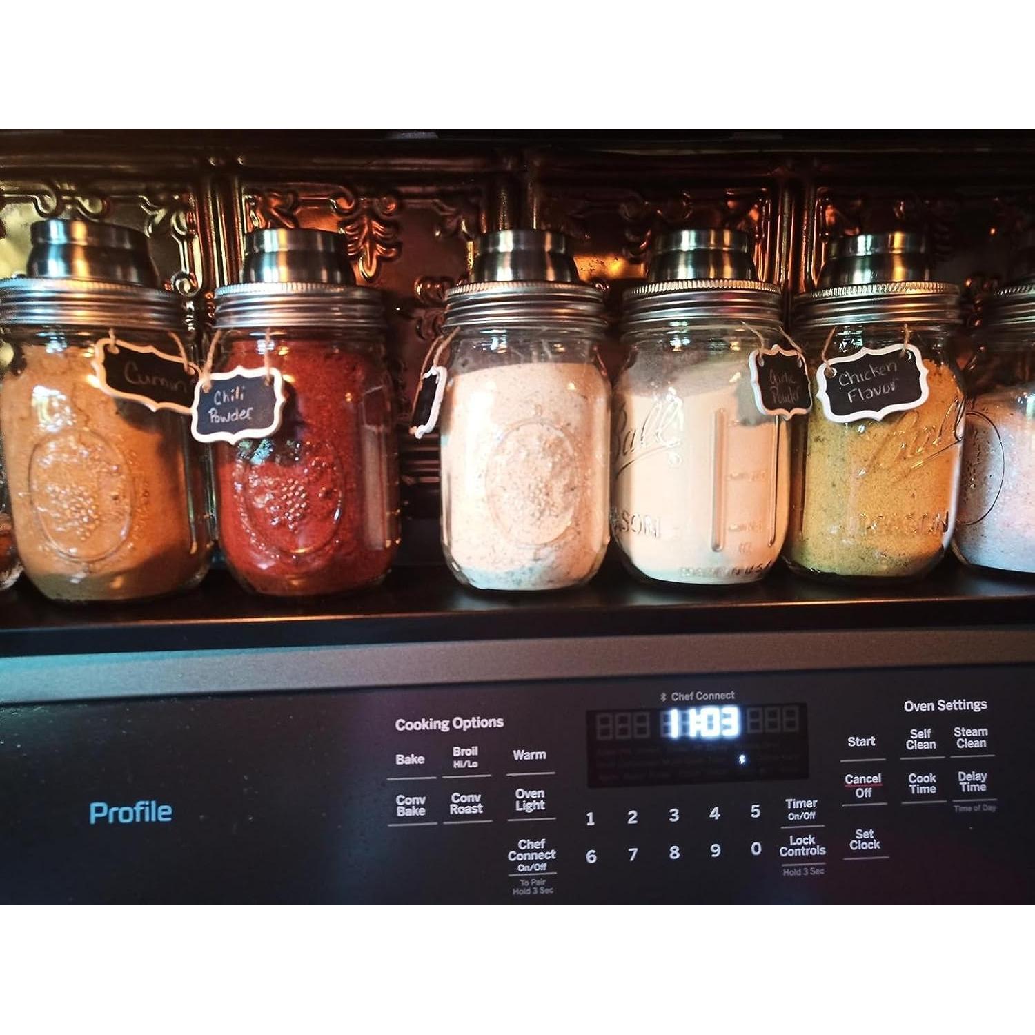 Tapa de tarro de cristal acero inoxidable con sellos silicona - 2 unidades