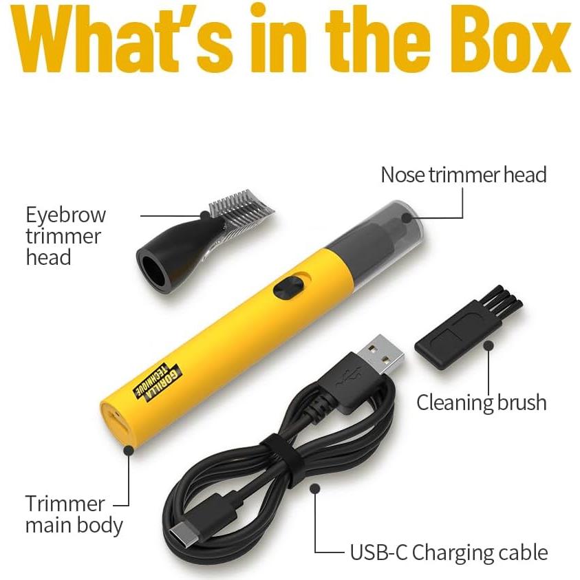 Recortadora de Vello Nasal y Orejas Gorilla Technique 2 en 1