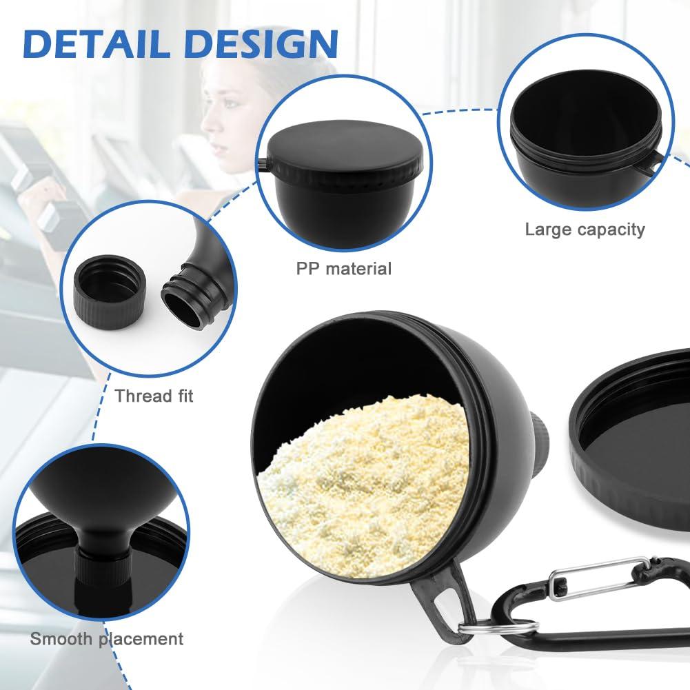 Juego de 4 embudos para polvo de proteína PUXING 150ml