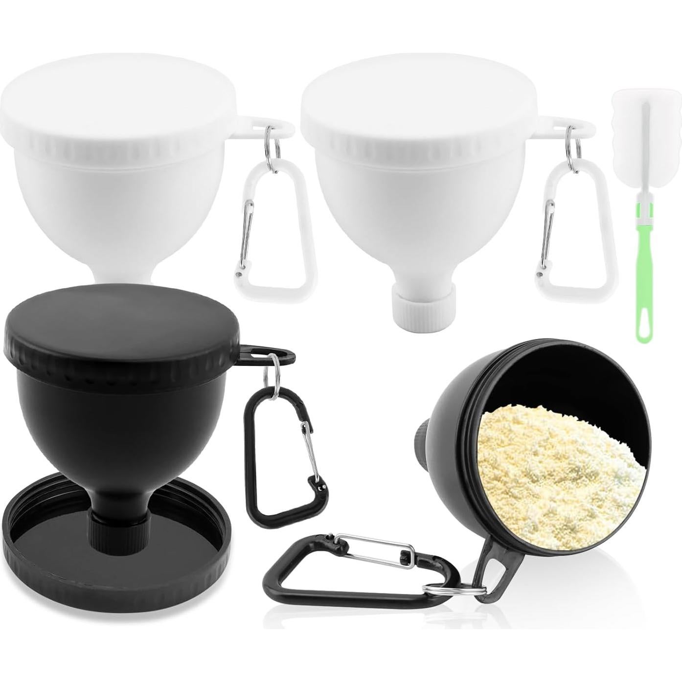 Juego de 4 embudos para polvo de proteína PUXING 150ml