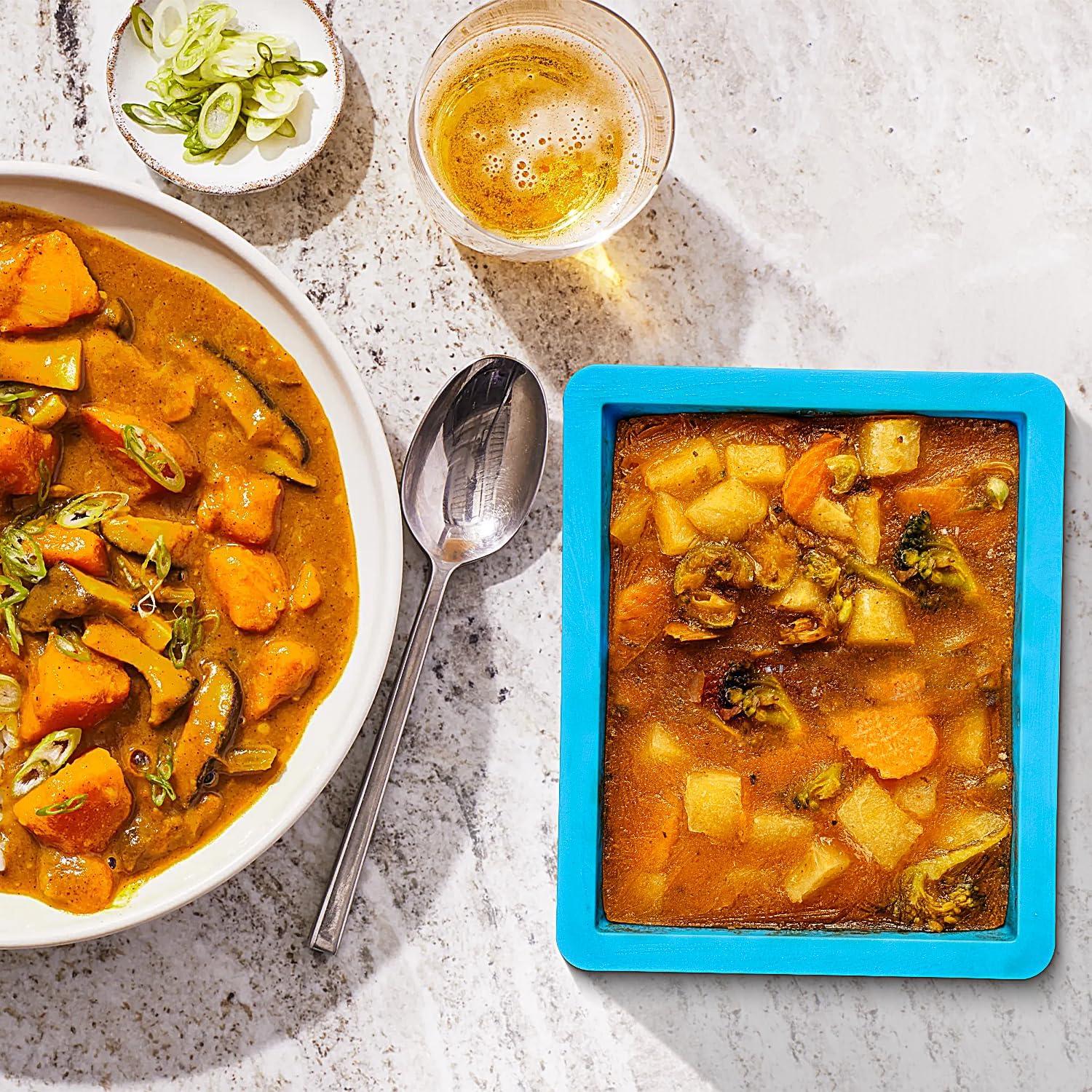 Bandeja de Silicona Walfos para Congelar 4 Pcs - 2x2 Tazas