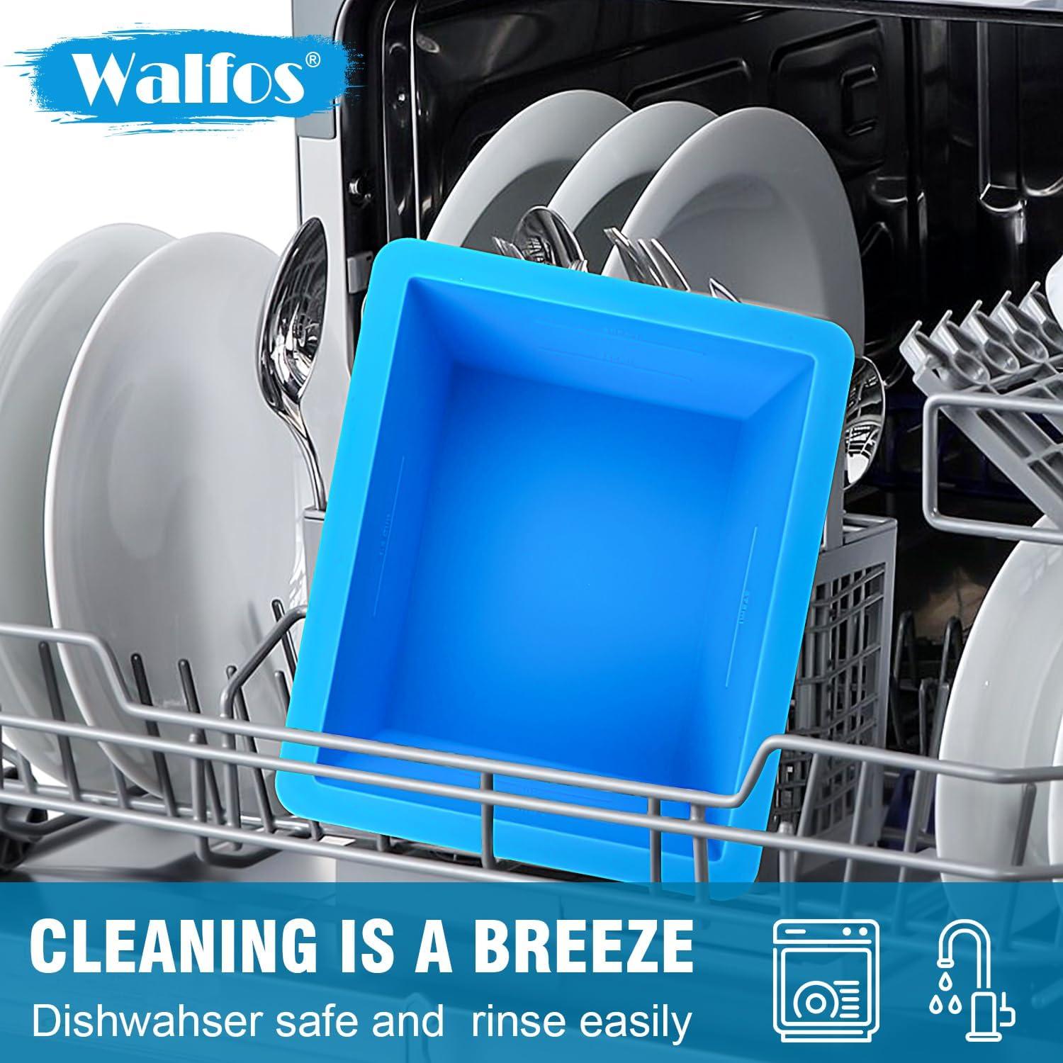 Bandeja de Silicona Walfos para Congelar 4 Pcs - 2x2 Tazas