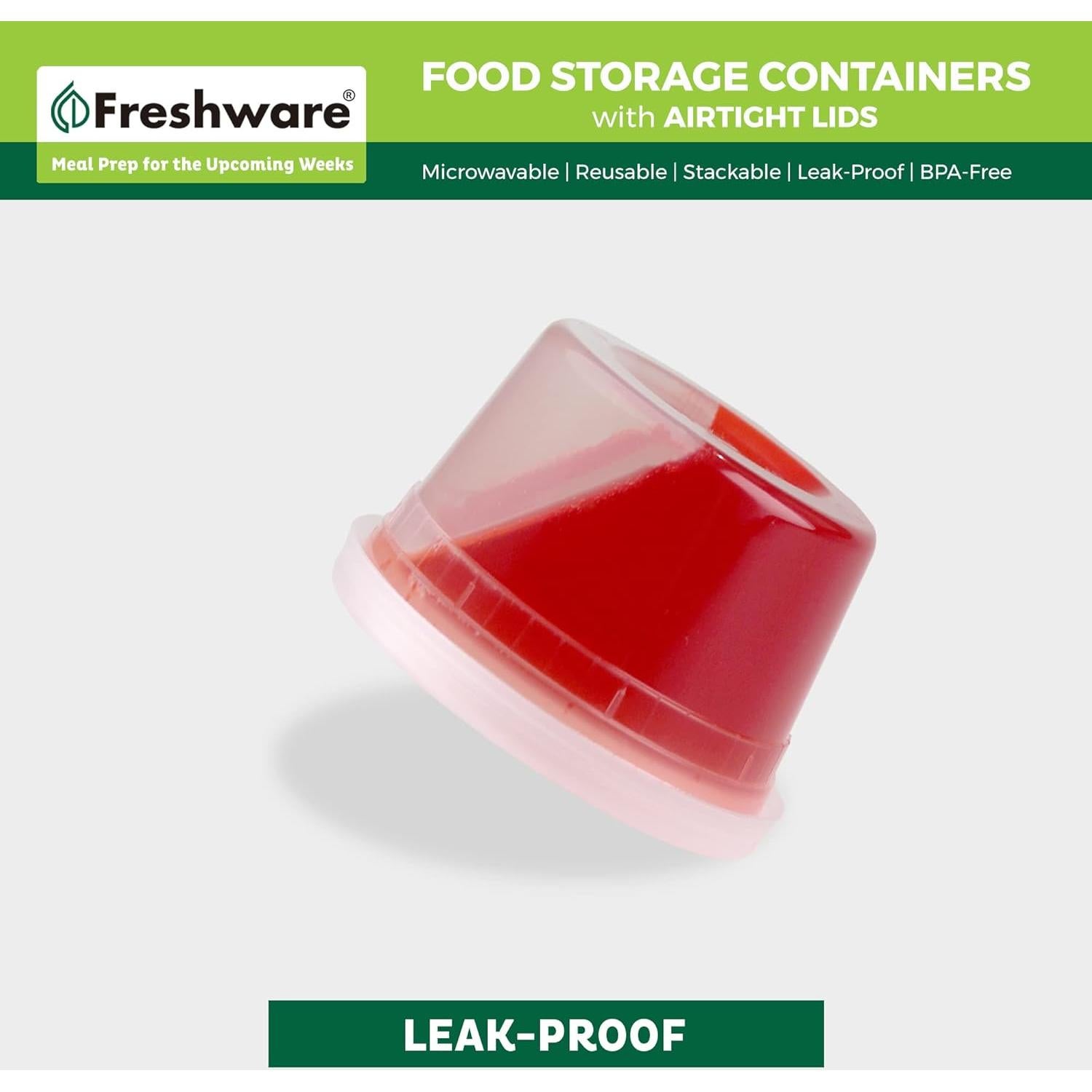 Contenedores de Almacenamiento Freshware 240 Pack 16 oz Apilables